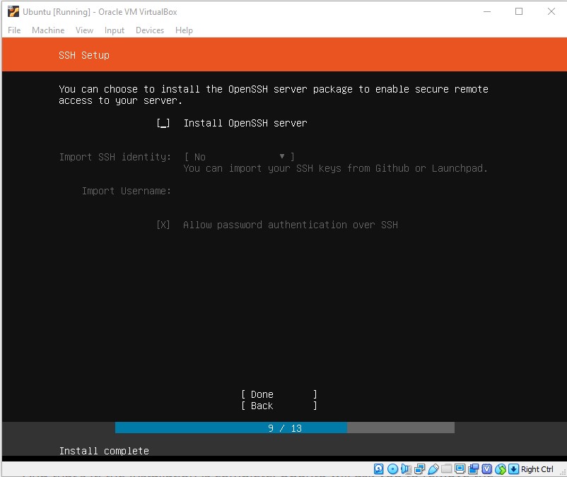 Ubuntu SSH Setup