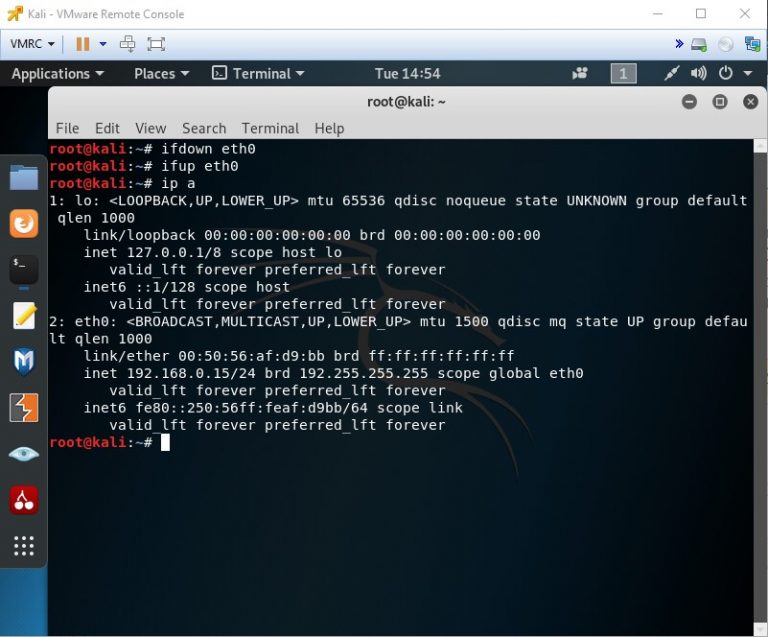 how to change my ip address in kali linux